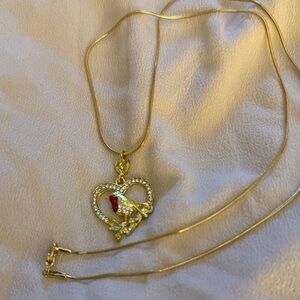 Gold Heart Pendant Necklace